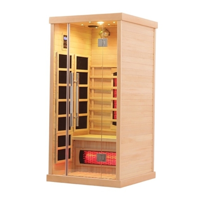 Full Spectrum 1 คนส่วนบุคคล Far Infrared Sauna Solid Wood