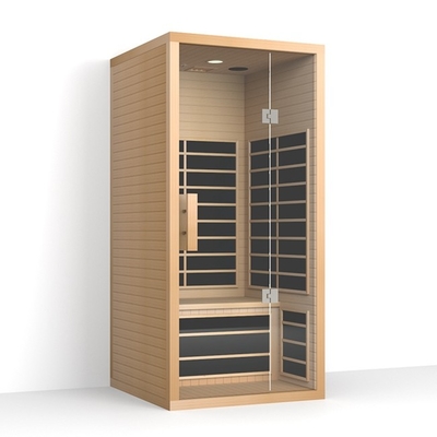 1350W Red Cedar Sauna Room ซาวน่าอินฟราเรดในร่มสำหรับคนเดียว