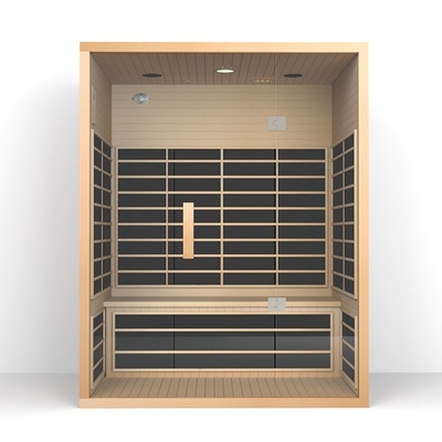 ครอบครัว 3 คน Red Cedar Far Infrared Sauna พร้อมประตูกระจกนิรภัย 8 มม