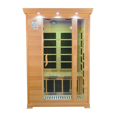 ห้องซาวน่าอินฟราเรดสำหรับสองคนห้องซาวน่าไม้ซีดาร์แดงแคนาดา 1350W