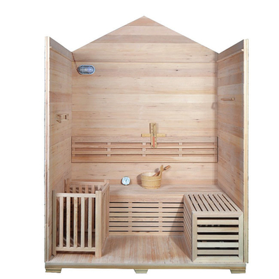 6kw ไอน้ำกันน้ำสองคนห้องซาวน่ากลางแจ้งสำหรับบ้านสวนหลังบ้าน