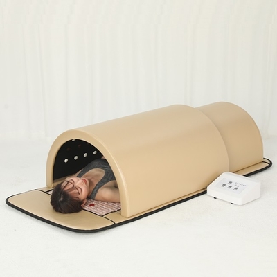 กายภาพบำบัดร่างกาย 1200W Far Infrared Dome ซาวน่า Detox Sweat Recumbent